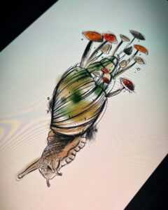 desenho de caracol