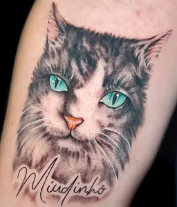 tattoo de gato realista