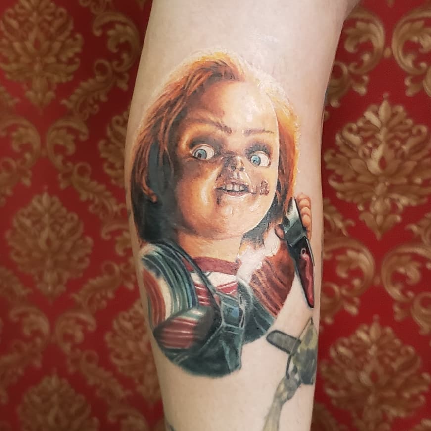 tattoo de terror chucky brinquedo assassino