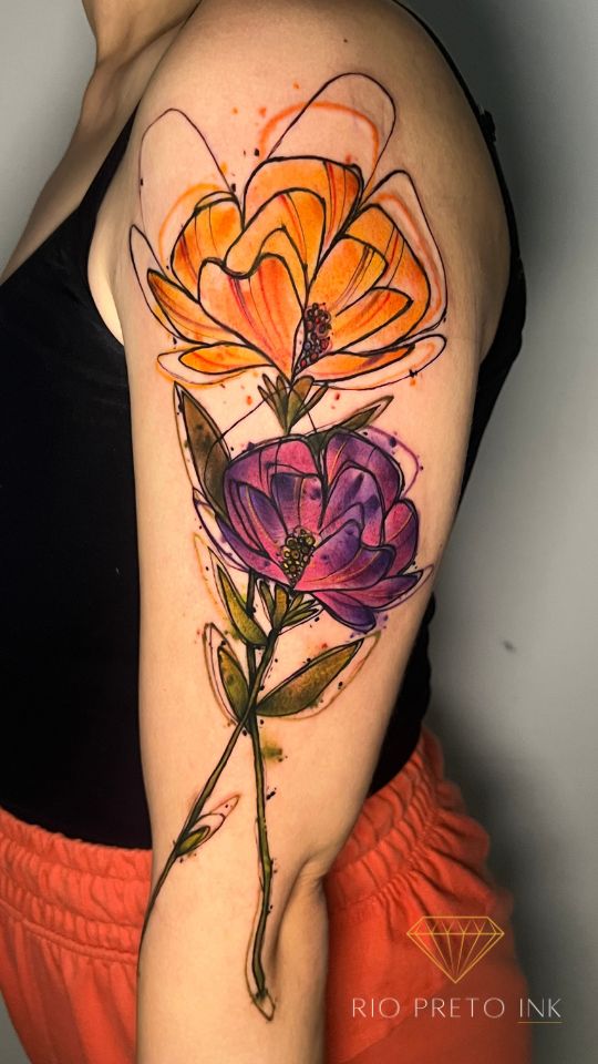 tattoo-flor-aquarela