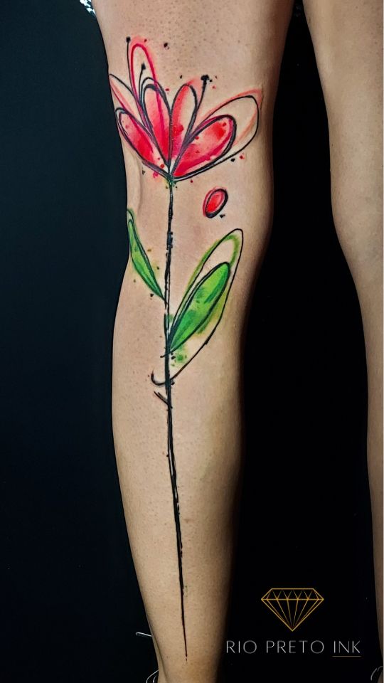 tatuagem-flor-aquarela